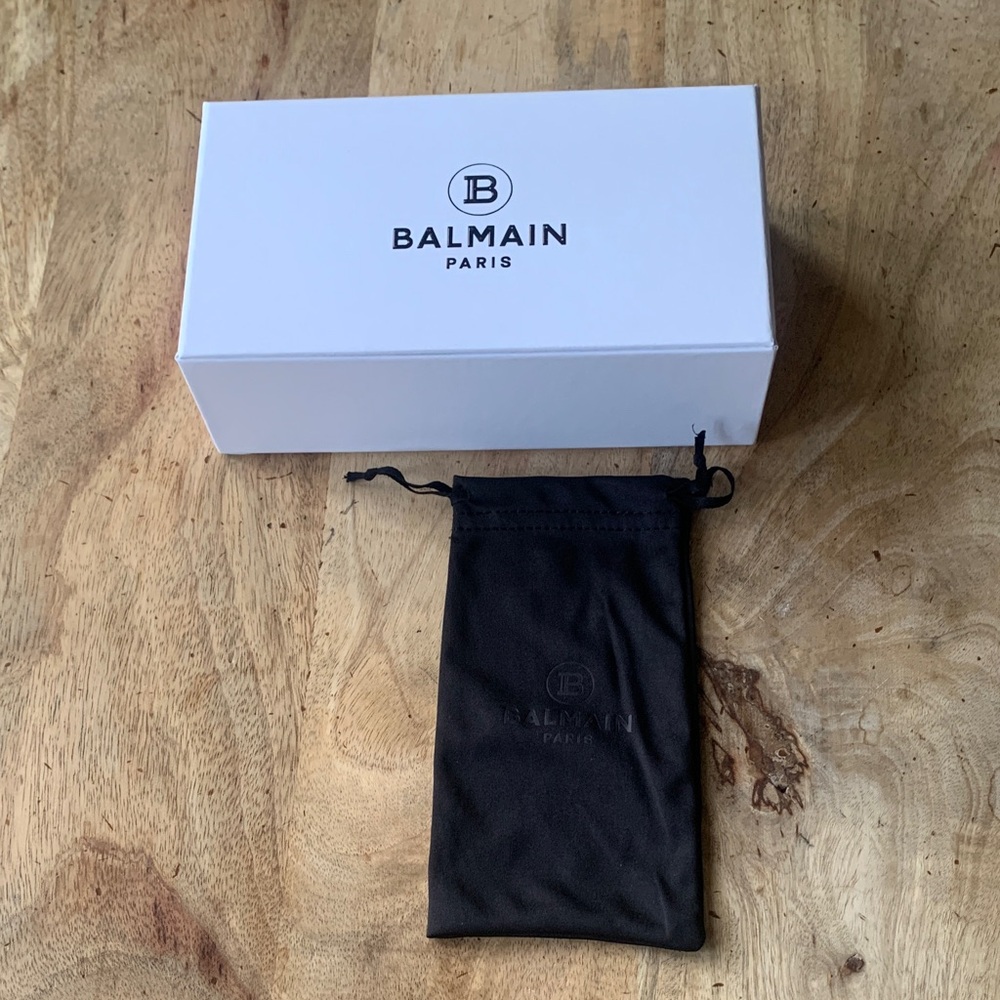 Balmain Paris White Gift Box with Black Pouch